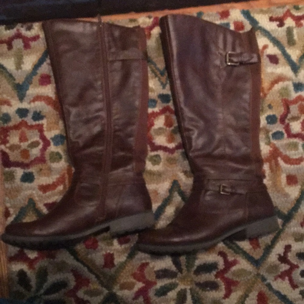 Tall brown boots